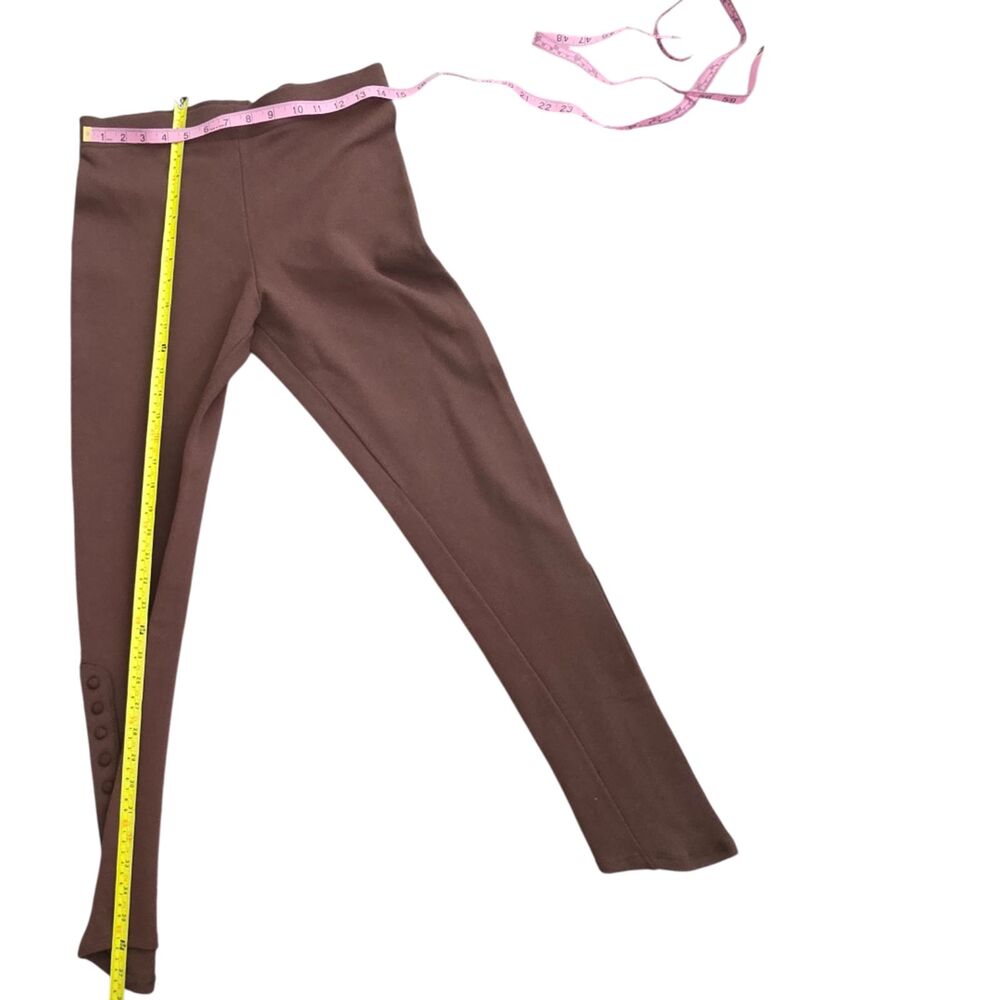 Equestrian Designs Riding Pants Brown Stretch Breeches Leggings USA Women Large - Picture 2 of 4